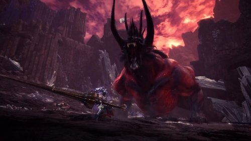 damnwyverngems:Official render of the Behemoth in MHWorld.“Ferocious beasts with regal, fluttering m