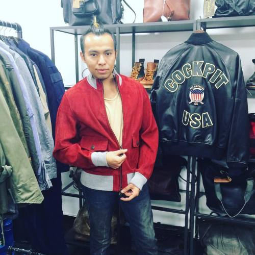 Thanks Jake for the preview. Btw this @cockpitusa ss16 bomber jacket is everything. #menswear #kenwe