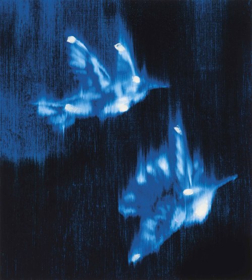 theegoist:Ross Bleckner (American, b. 1949) - Untitled, oil on digital inkjet print, 39.4 x 35.5 cm 