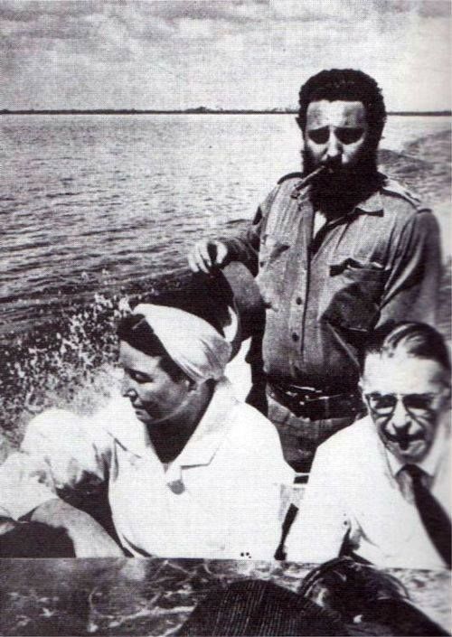  Simone de Beauvoir, Jean-Paul Sartre et Fidel Castro, 1960.  