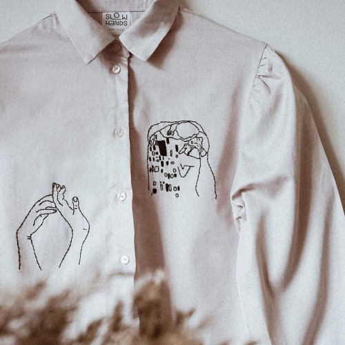 sosuperawesome:Embroidered Vintage ClothingSlooow Hands on Etsy