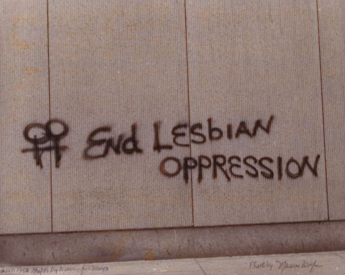 sapphomore:lesbian graffiti photographed by maxine wolfe, 1982