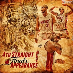 hoops-loop:  For the 4th consecutive year the Miami Heat are headed to the NBA Finals.  