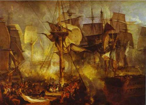 The Battle of Trafalgar, as Seen from the Mizen Starboard Shrouds of the Victory, 1808, William Turn