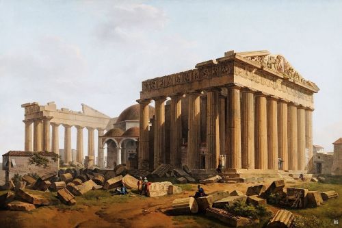 hadrian6:The Acropolis. 1804.Lancelot Theodore Comte de Turpin de Crisse. French 1782-1857. oil/canv