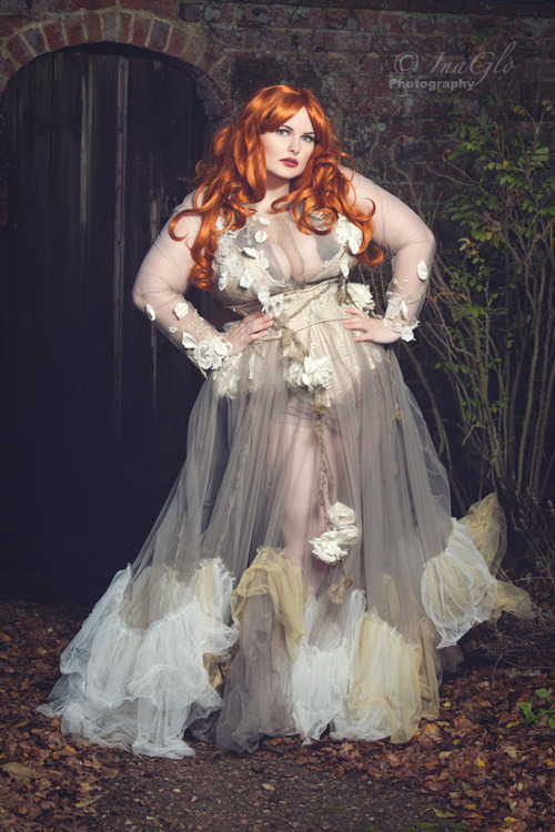 thelingerieaddict:  Indie Corsetiere Spotlight: Rosie Red’s Fairy Tale VisionsRosie Red “Wild Roses” Collection. © InaGlo PhotographyModels (in order of appearance): Evie Wolfe, Georgina Horne, Emily McLeish, Miss Deadly Red