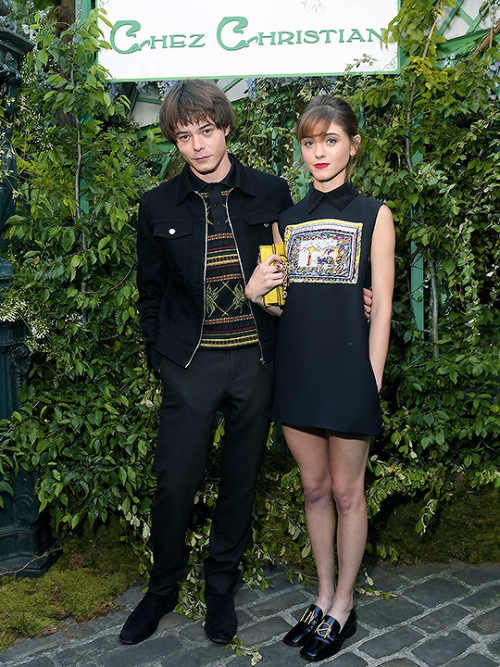 aliciaavikander: Natalia Dyer and Charlie Heaton attend the Welcome Dinner of the Christian Dior Cou