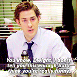halpertjames:   jim halpert /// drunk    My FAVORITE is when he gets in the box. Like as if Pam is gonna have sex with him…in a box…in the warehouse. Then she just turns around and walks away and he trips getting out of the box. It gets