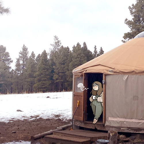 Went backpacking to the Nordic Village in Flagstaff last weekend.Description:  A photo of a yurt in 