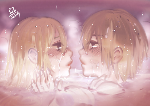 Hot Water Romantic moment of these two (their names are Amy and Ethan)I’m still working on this stor