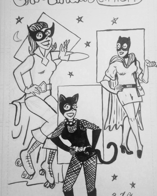 Inked (with a brush!) my Cat-Linda pinup page ala Millie the...