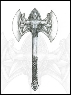 mererecorder:  Gargoyl War Axe by ~AmurgAprins