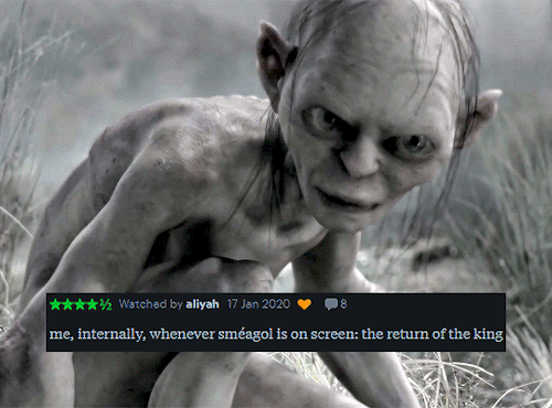 grumpierbilbo:The Lord of the Rings: The Two Towers (2002) + letterboxd reviews (prev. FOTR) (insp.)