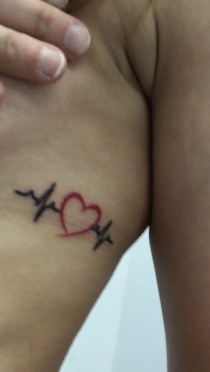 cuddles-n-heartbeats: My heart EKG tattoo!! I’m in love with it