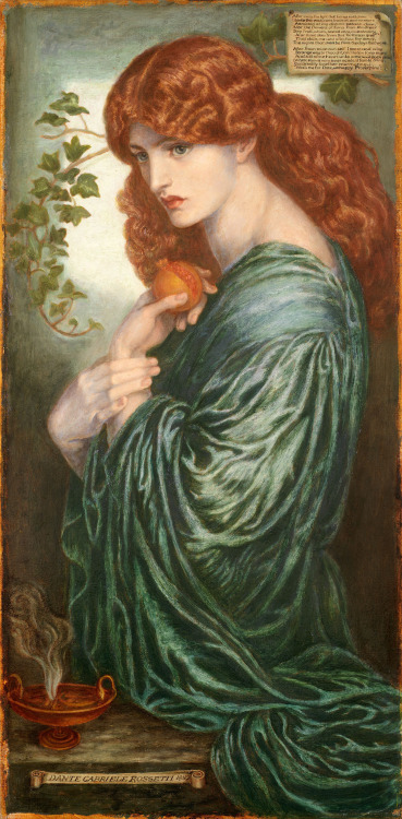 onethousandophelias:Dante Gabriel Rossetti - Proserpine (8th version)(1882) Birmingham Museum and Ar