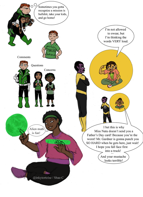 Green lantern sketchdump. Guy, Keli, and Milagro are all chaotic good on the alignment scale, with G