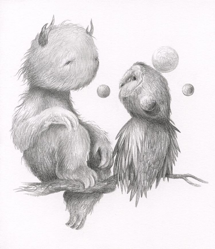 littlelimpstiff14u2:  Dan May’s Adorable MonstersDan May is a fine artist currently