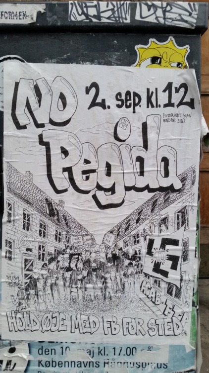 Antifa demo today in Nørrebro, Copenhagen, at noon.