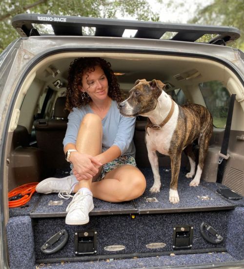 A girl and her dog preparing to explore in a @lexususa GX460. by @outdoorx4 Senior Photographer @sco