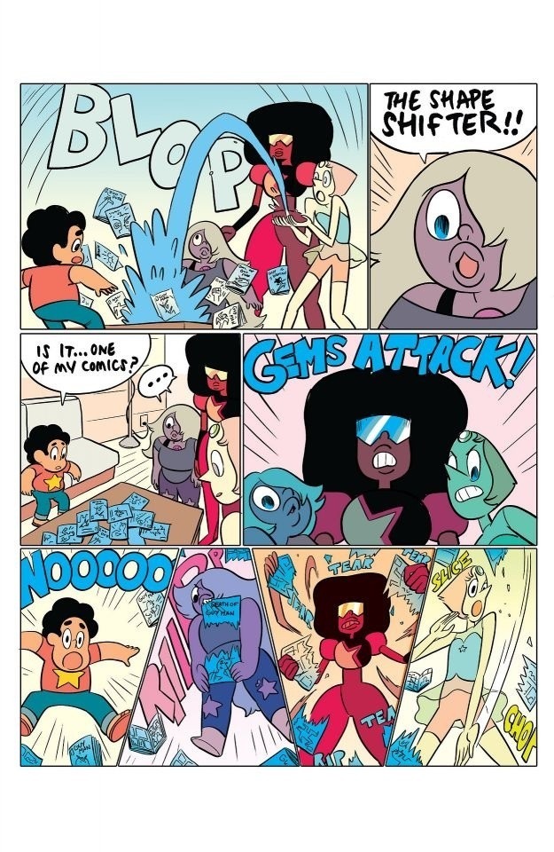 pixieieie:  stevenuniversesu:Steven universe comic by kaboom!Written by Rebecca Sugar