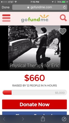 childishthot:  https://www.gofundme.com/5mtu747g  https://www.gofundme.com/5mtu747g   I have an amazing friend named Eric Denis who has Crohn’s disease which is a autoimmune disease which attacks his intestines and digestive system, he fractured his