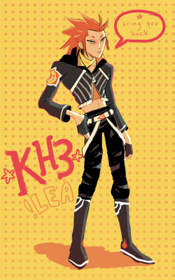 yumbles:  the Lea in question .. guess i should make more of a point to crosspost my twitter doodles to tumblr !when i think about how he could look in kh3 i get excessively concerned. this was a light attempt at smthn that i thought would suit him!!