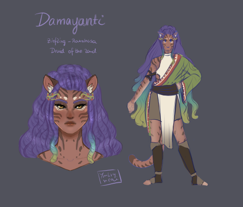 It’s been a while - I made concept art for my new PC, Tiefling Rakshasa Druid OwO Her name is 