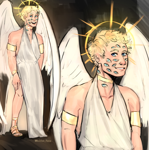 Just a little something of how I imagine Azira in angel form (Idk how to call it) and a self indulge