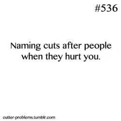 :  Naming cuts after people when they hurt