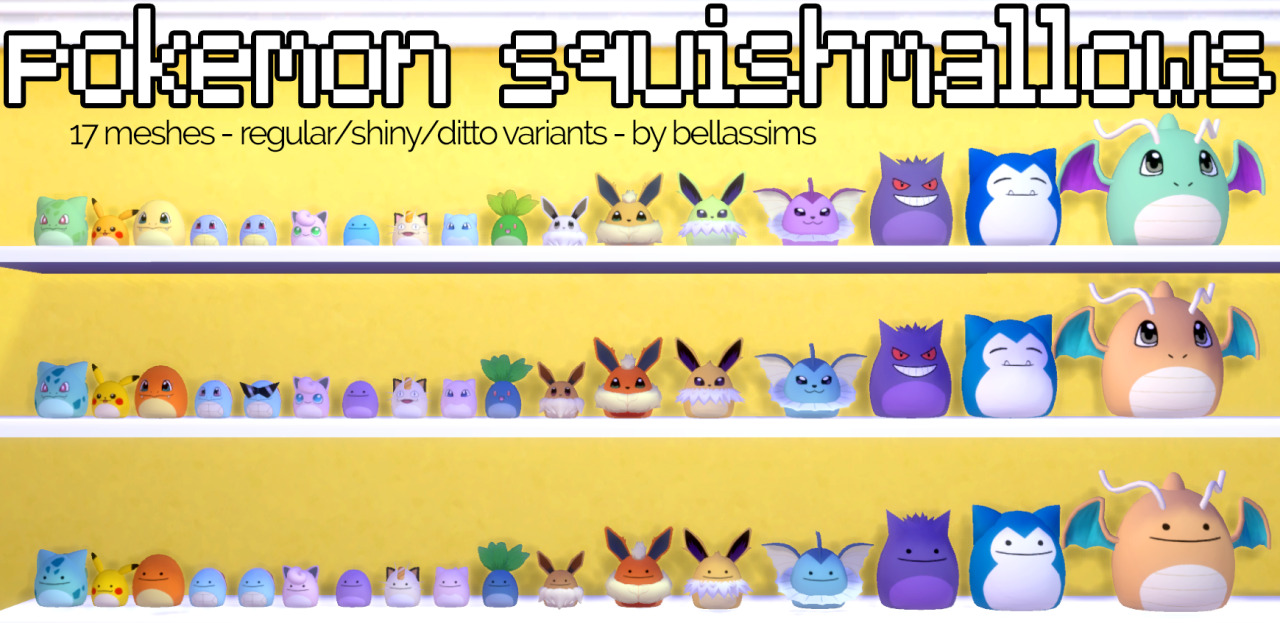 Bellassims — A Pokemon themed set to add to the Squishmallow