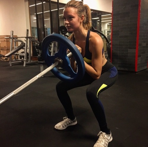 “josephineskriver: The hardest lift of all is lifting your butt off the couch to put in work!!