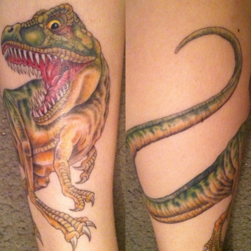 fuckyeahtattoos:  My T-Rex done by Kevin (T-Bone) at Stingray Tattoo in Reno, NV.