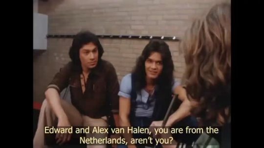 eddievanhalenyknow:Eddie & Alex interview speaking Dutch 1979From IG: lovineddie