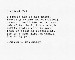 scavenaugh:  Obedient Pet 