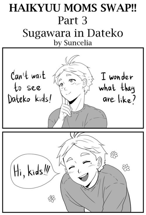 suncelia-art:  Haikyuu moms swap!! Part 3/5: Sugawara in Dateko (2016)