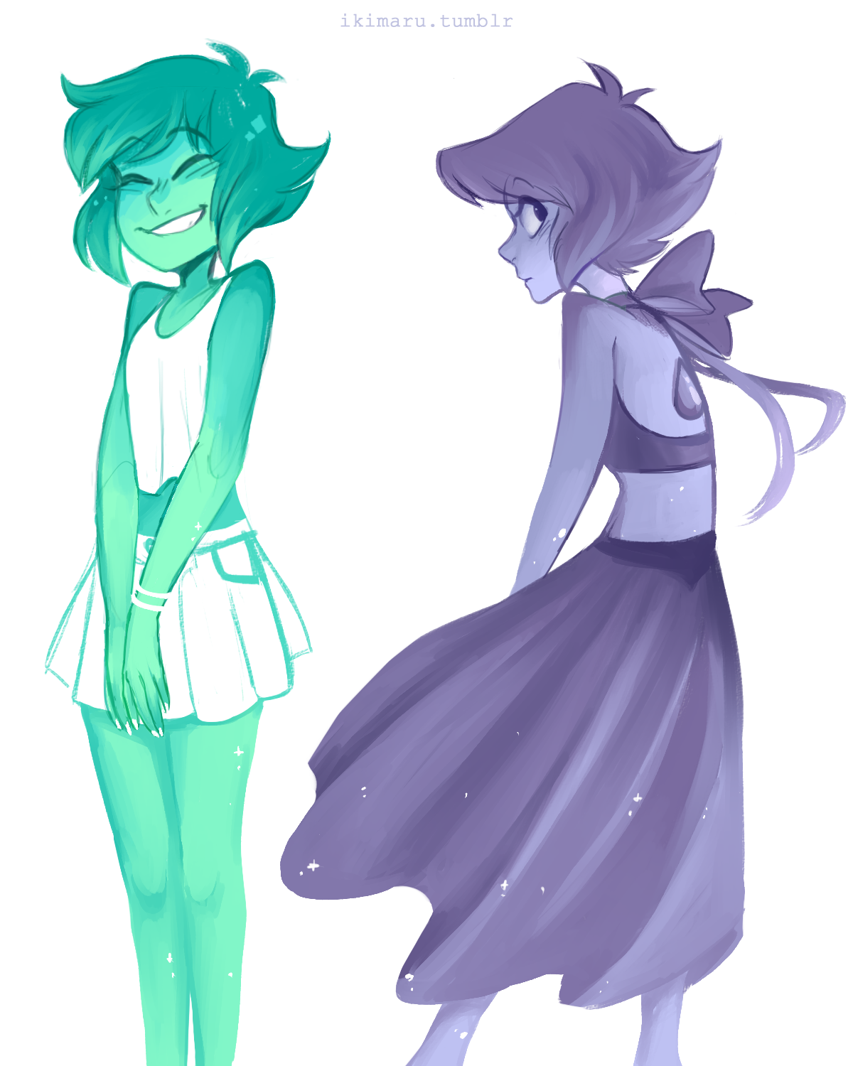 gabriel-c-media:  ikimaru:  Lapis + colors of the sea!  You have a great style! :D.