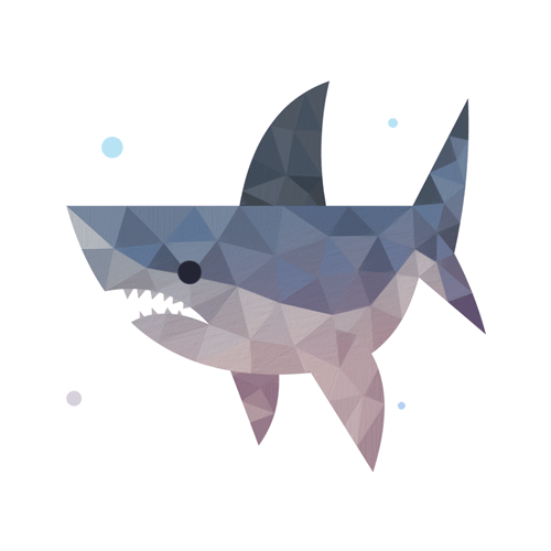 artchipel:  Pasquale D’Silva | on Tumblr - Triangimal | A shark