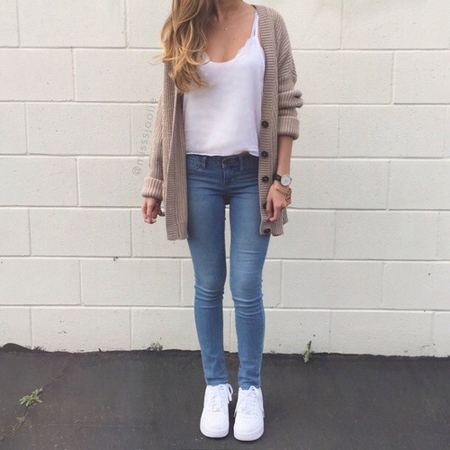 fashionsensexoxo:   Cardigan - HERE  Top - HERE  Jeans - HERE 