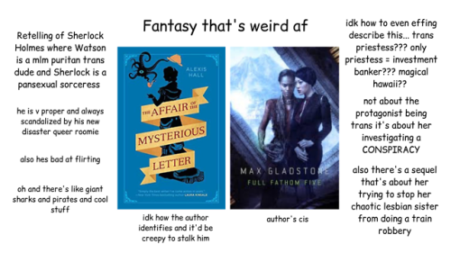 coolcurrybooks: Some trans science fiction and fantasy books. You can find my earlier recs for f/f s