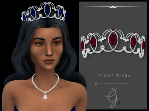 Eloise TiaraA gorgeous diamond and gem tiara for the most regal of simsTOUIf you want recolour, go a