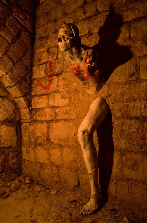 Laura Brown (British, based Reigate, Surrey, England) - A sculpture in the Paris catacombs know