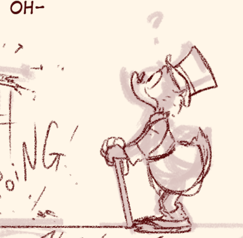 modmad:there is a lot of me shamelessly making Scrooge be adorable in this doodle comic