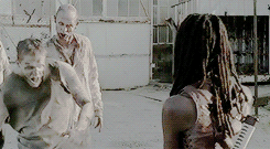 shadesofdixon:  TWD Meme: [2/3] Walker Kills → Michonne [Say The Word]