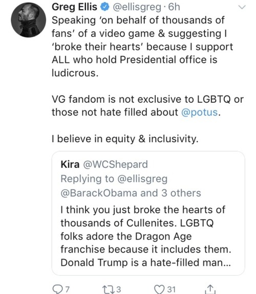 theprettynerdie - Greg Ellis is OFFICIALLY cancelled. He says he...