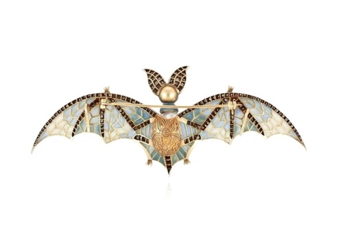 andrusmagnus:Art Nouveau Bat Brooches