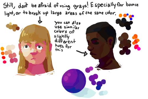 tinywitchdraws:  nisamohi: I made a color tutorial! i think the main thing is still to experiment a lot and to not be afraid of pushing it, but i hope this is helpful! i also hope my writings legible  This is a great tutorial! Thanks for sharing it!