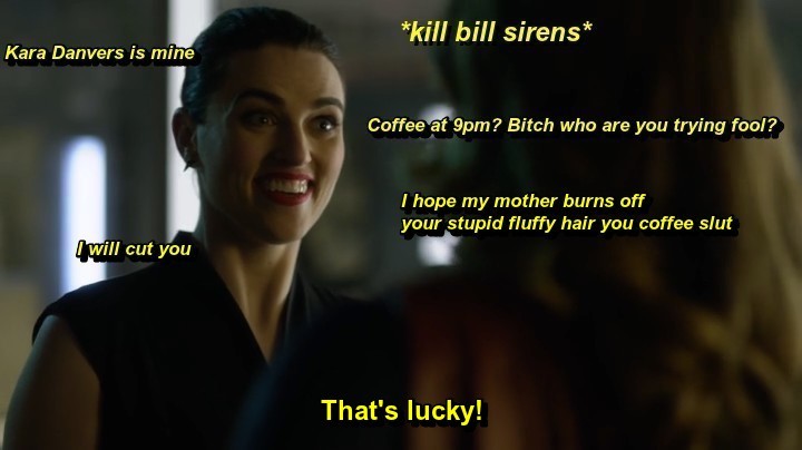 crazyintheeast:  Lena doesn’t take the news of Supergirl’s coffee date with Kara