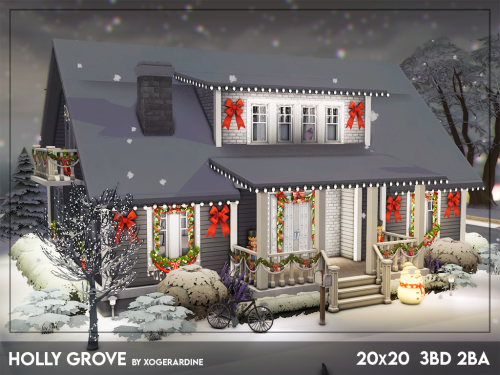  Holly Grove (NO CC) I’M NOT LATE! Just finished this cozy, holiday home for your sims! I hope