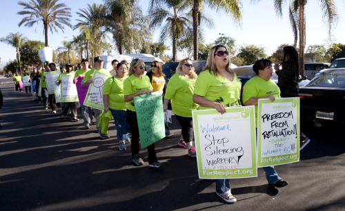 changewalmart:In Los Angeles, CA Walmart workers from 6 area stores went out on strike. They say t