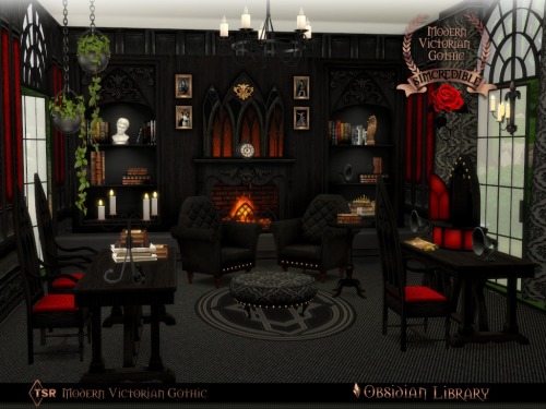 Obsidian Library By SIMcredible!designs | Available at TSR. Part of ‘Modern Victorian Gothic&r